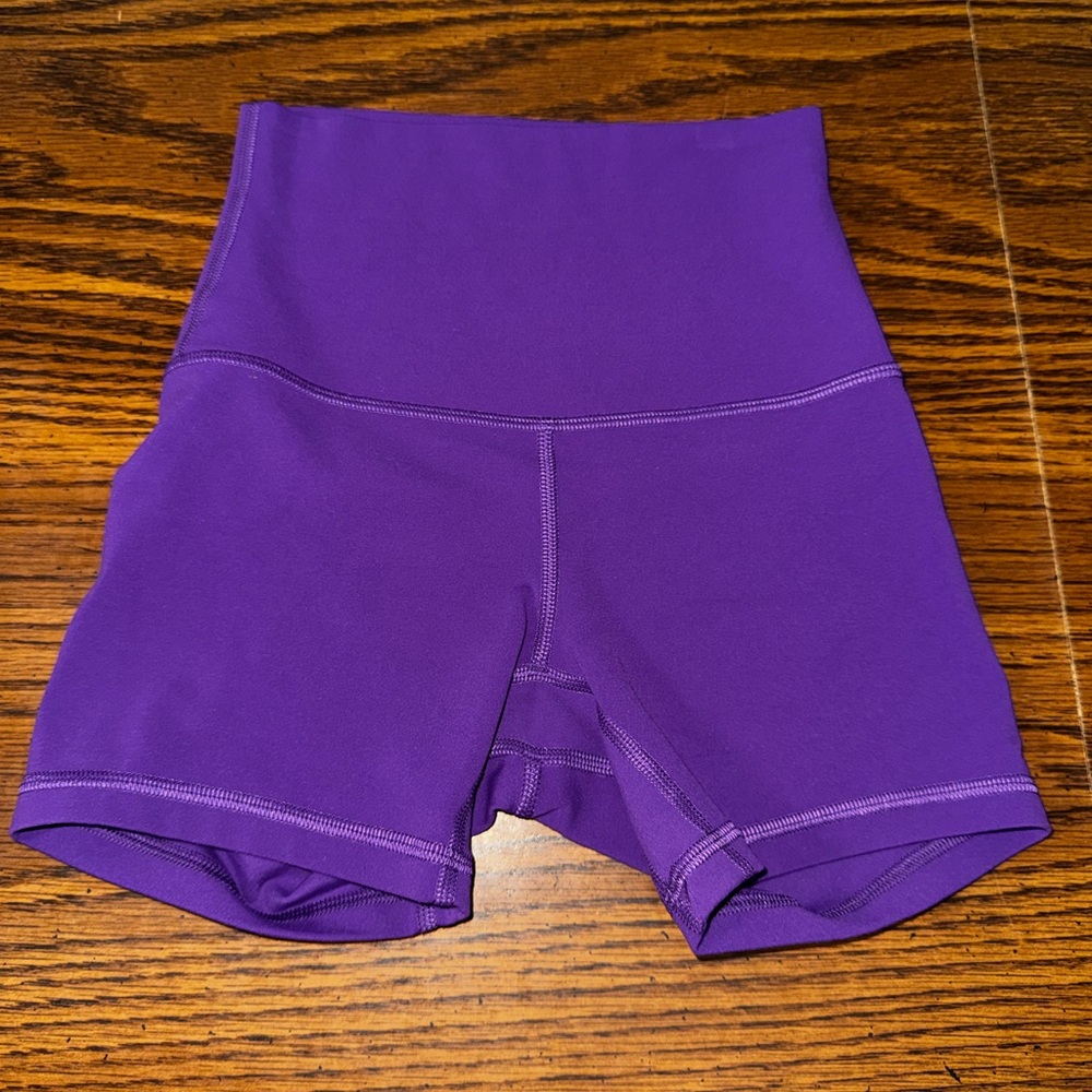 Lululemon Align High Rise Bike Short 4” in College Purple